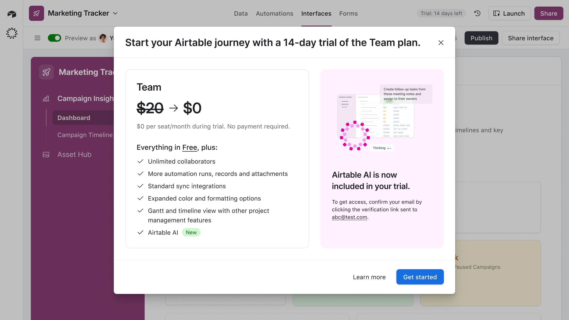 Airtable trials revamp